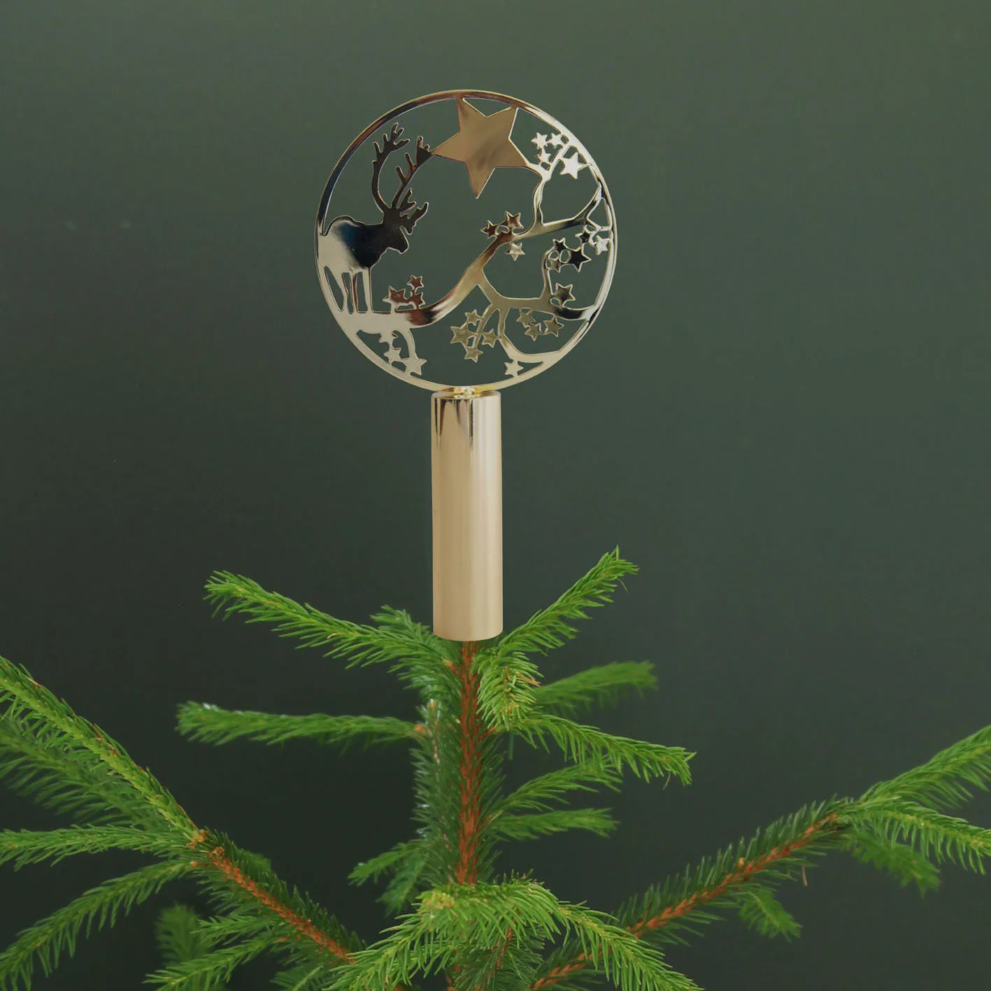 Pluto juletræstop med motiv, Hjort Pluto Design