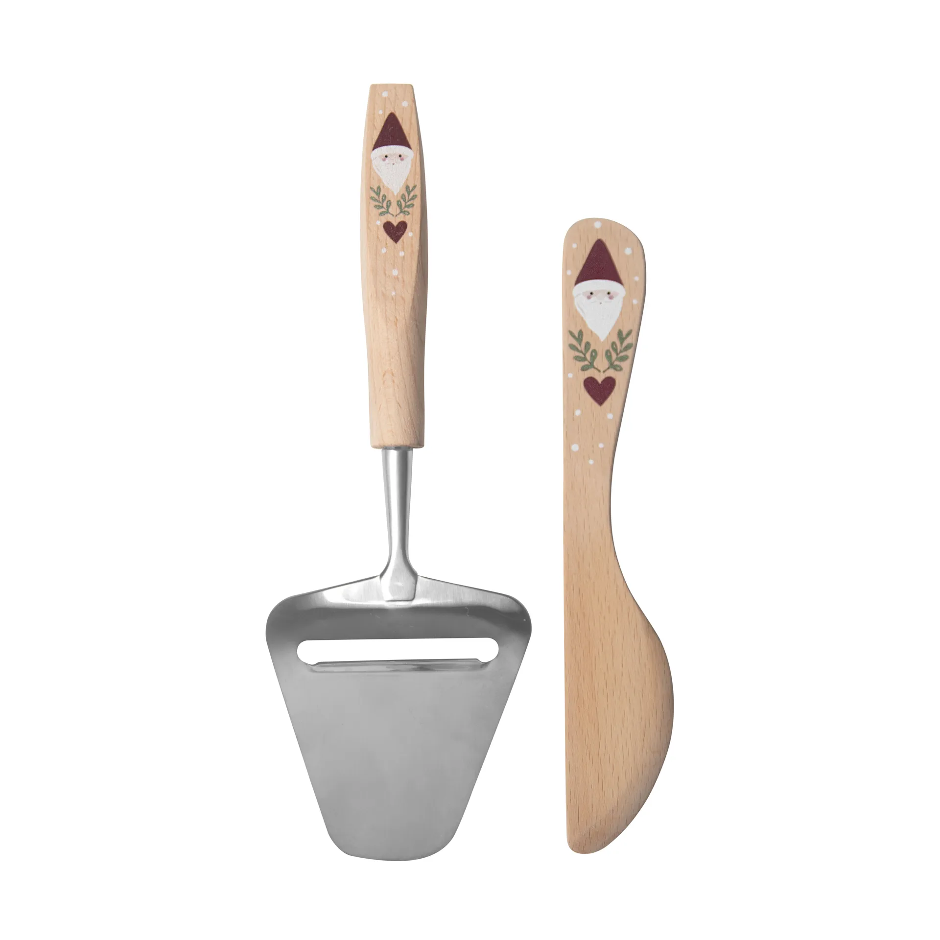 Santa smørekniv og ostehøvl 2 dele, Beige Pluto Design