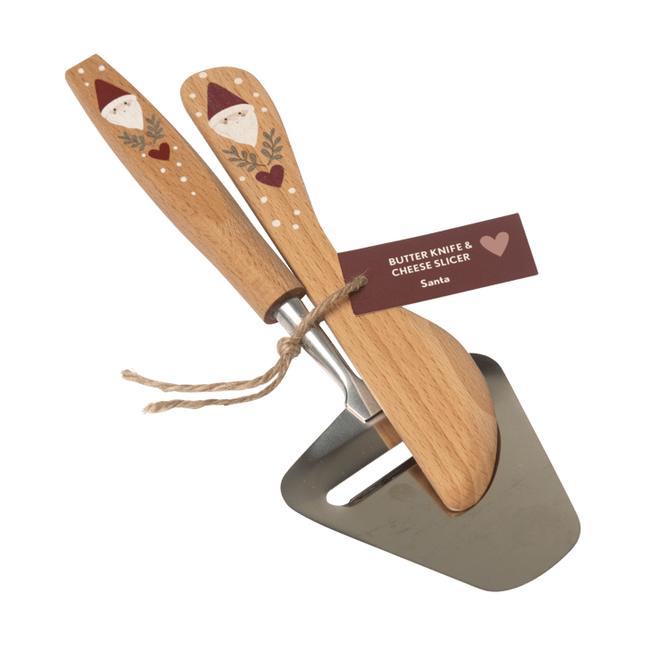 Santa smørekniv og ostehøvl 2 dele, Beige Pluto Design