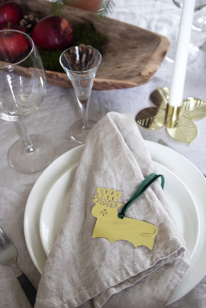 Stig L gingerbread cat dekorationsophæng, Guld-messing Pluto Design