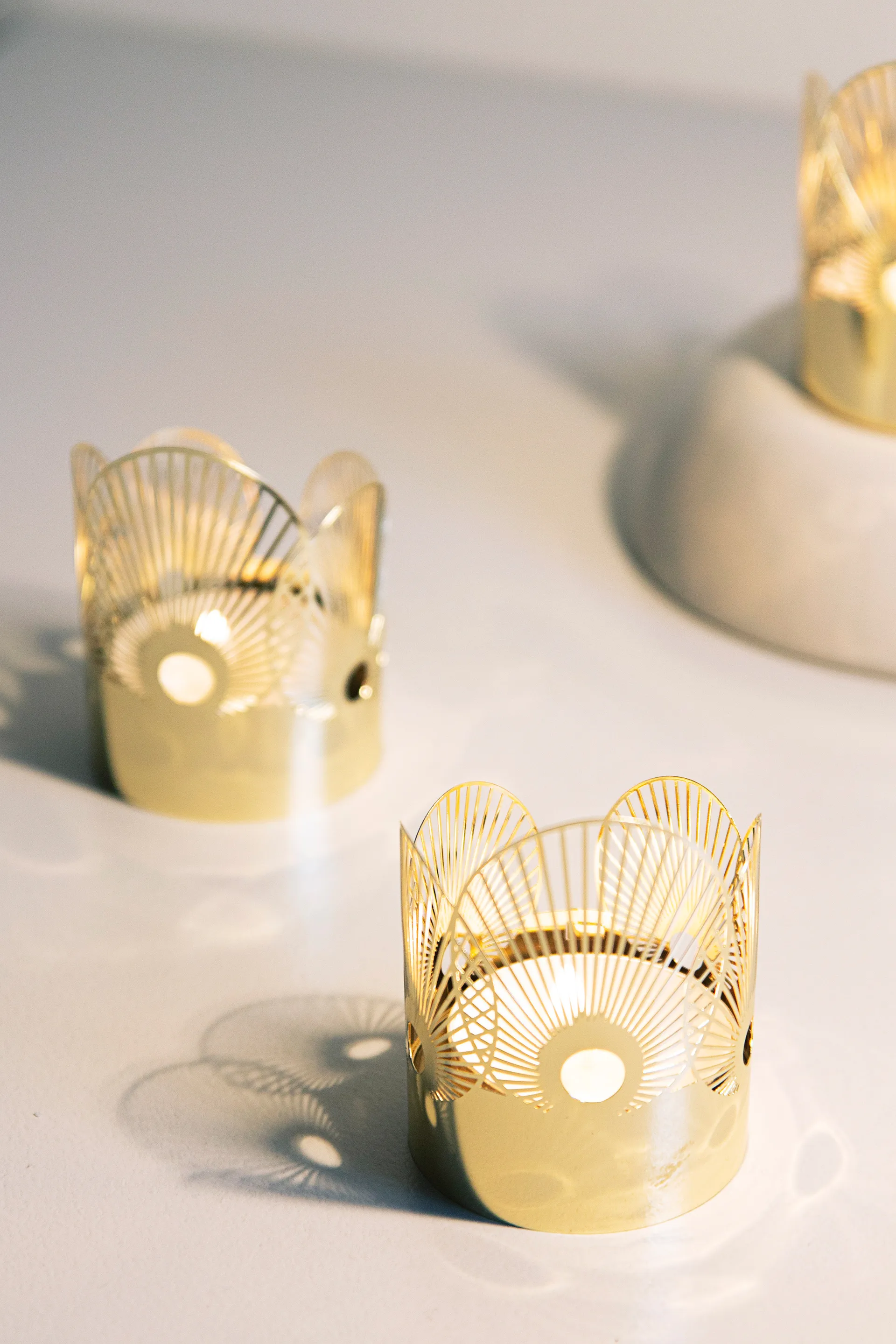 Sun fyrfadsstage mini Ø4,5 cm, Guld Pluto Design