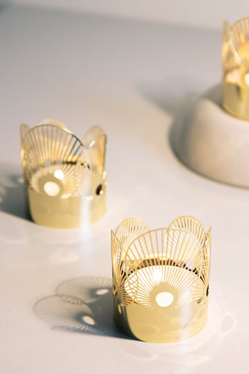 Sun fyrfadsstage mini Ø4,5 cm - Guld - Pluto Design