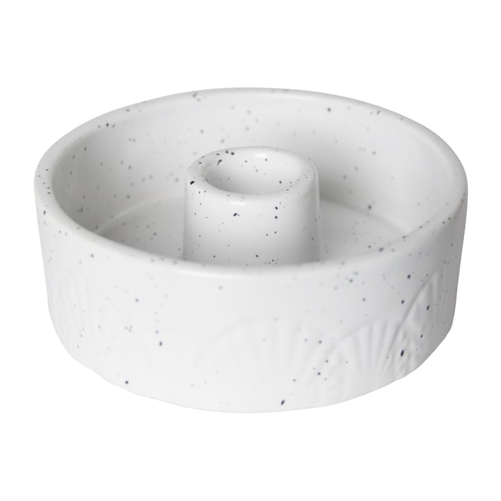 Sun lysestage keramik - Hvid/Prikket - Pluto Design