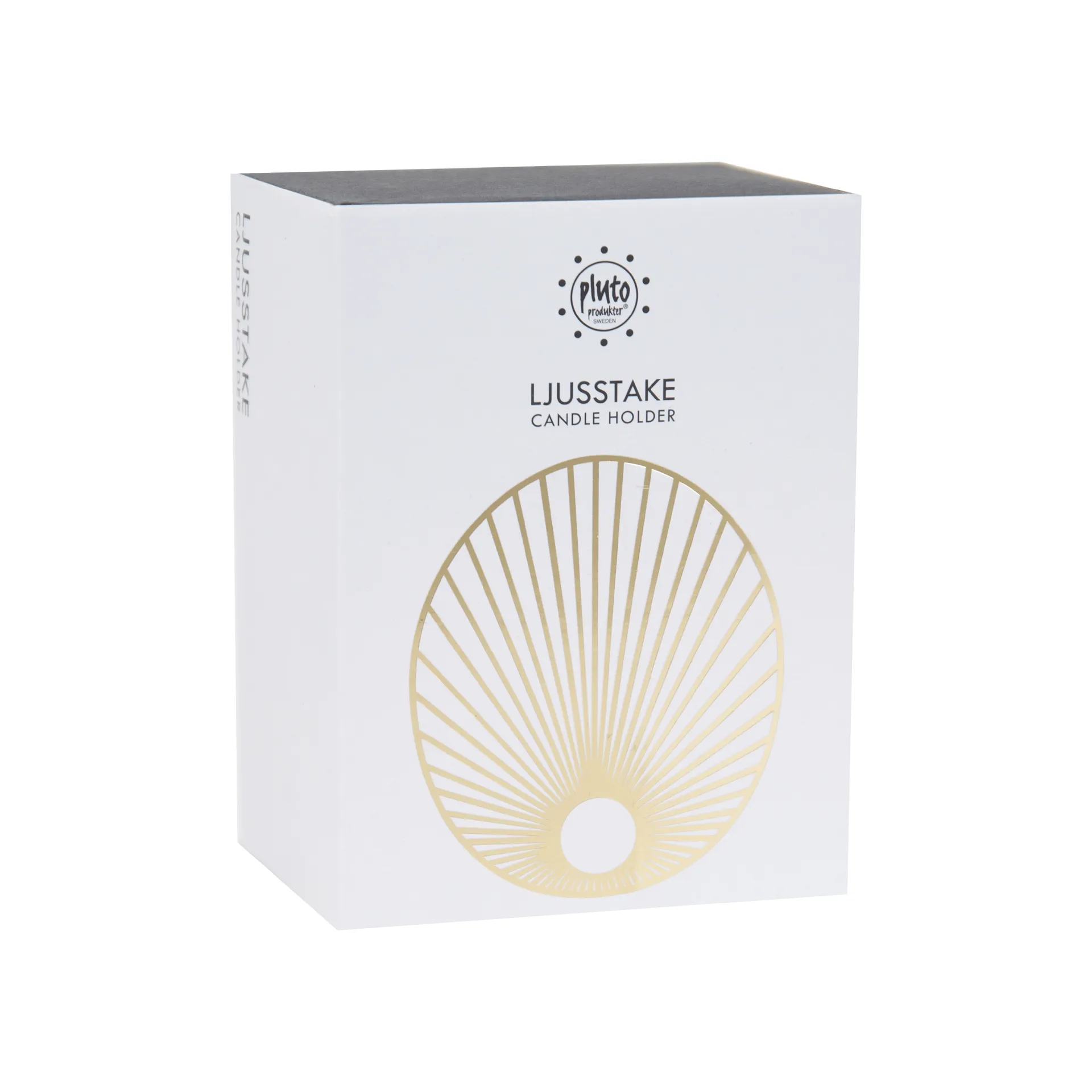 Sun lysestage stor 9 cm, Guld Pluto Design