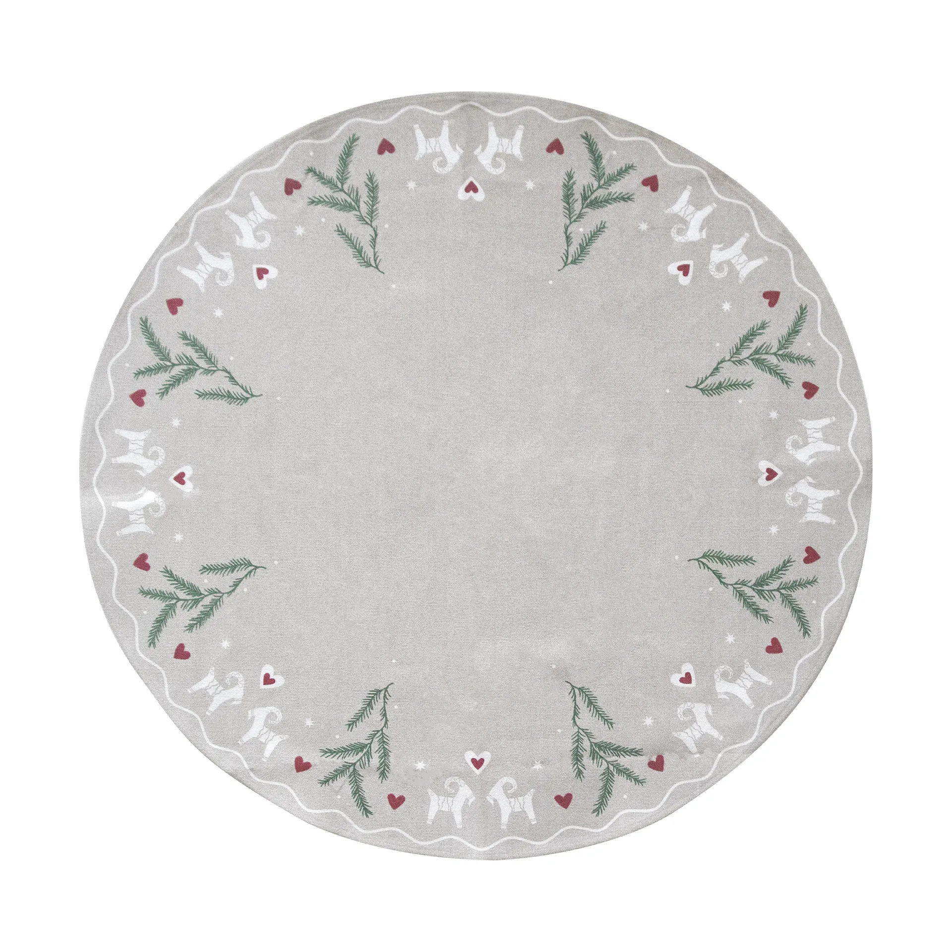 Yule Goat juletræstæppe Ø110 cm, Beige Pluto Design