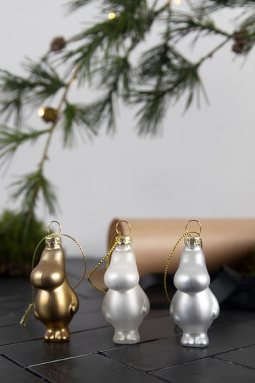 Mumi julekugler 3-pak - Sølv/Guld/Hvid - Pluto Produkter