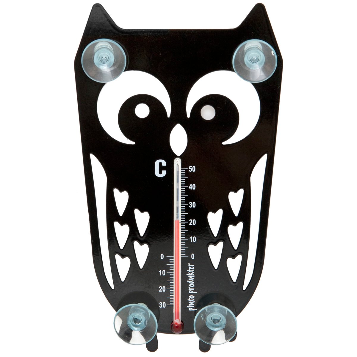 Pluto Produkter Ugle termometer sort (7350027562658)