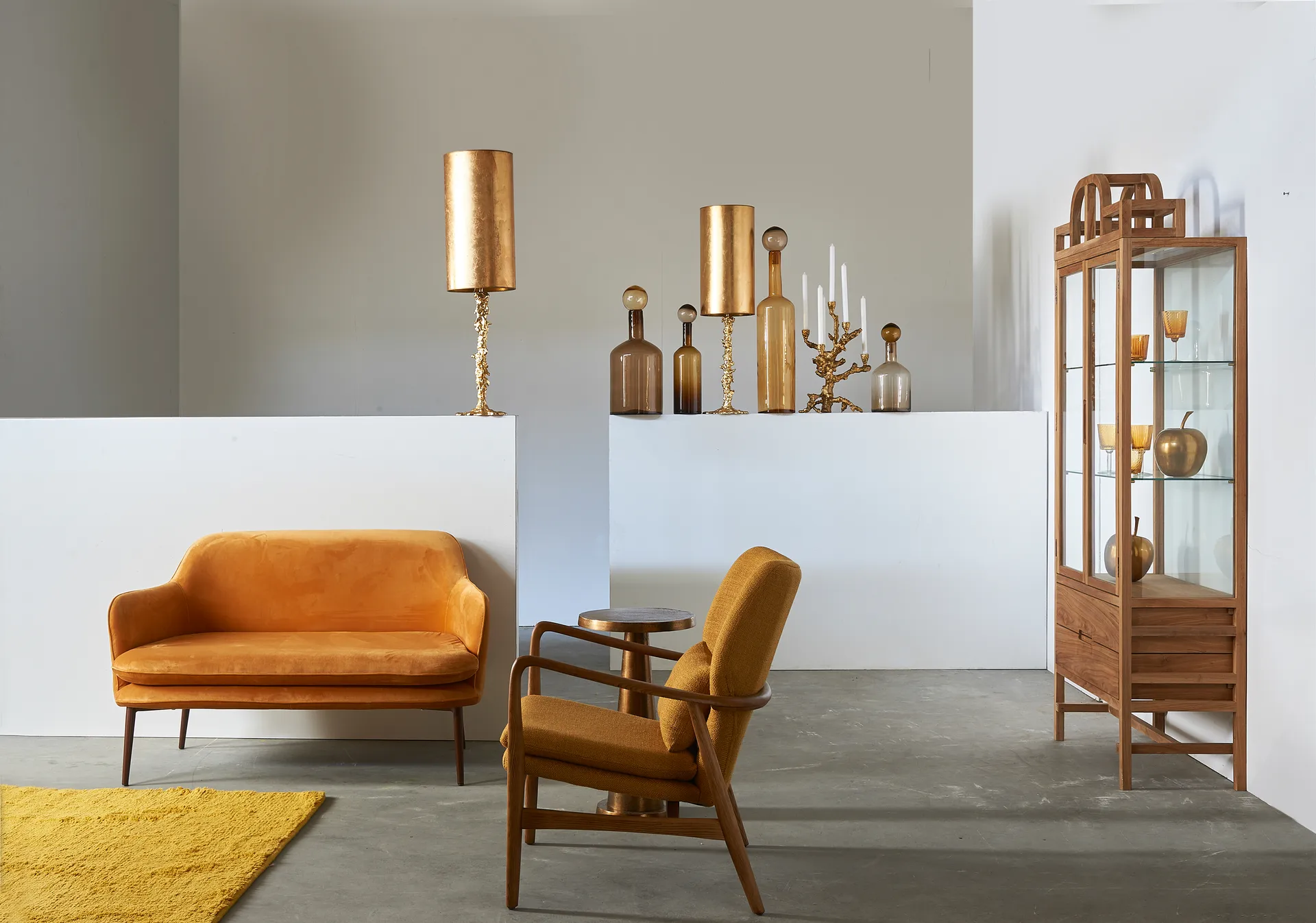 Apple tree lysestage L 53 cm, Guld POLSPOTTEN