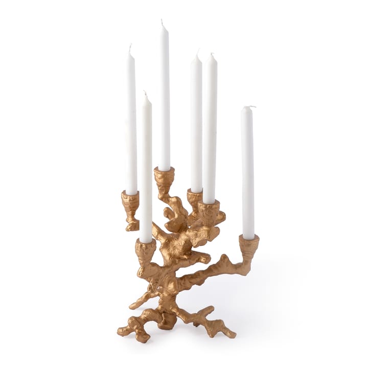Apple tree lysestage S 32,5 cm, Guld POLSPOTTEN