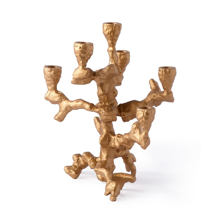 Apple tree lysestage S 32,5 cm, Guld POLSPOTTEN