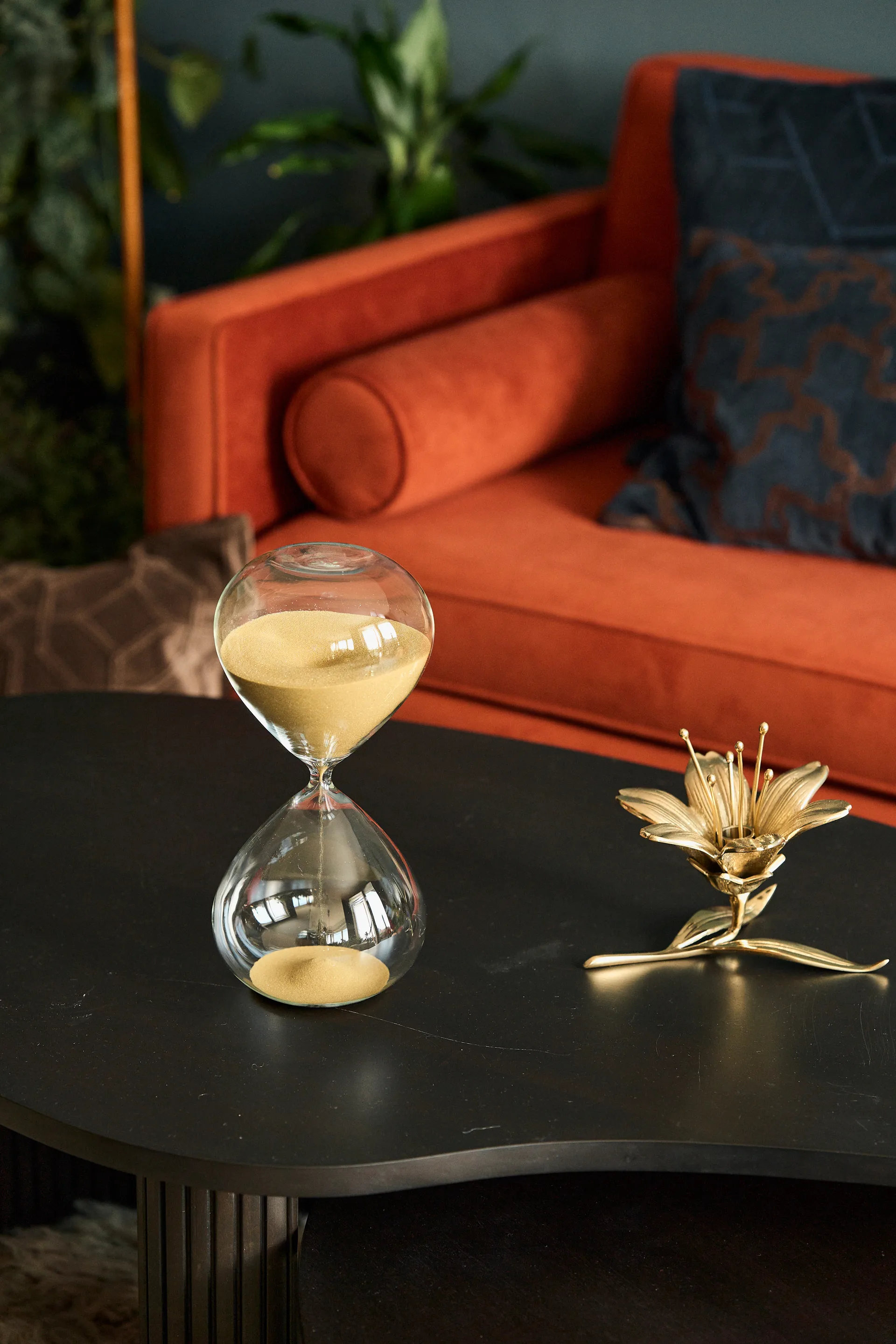 Ball timeglas M 30 cm, Guld POLSPOTTEN