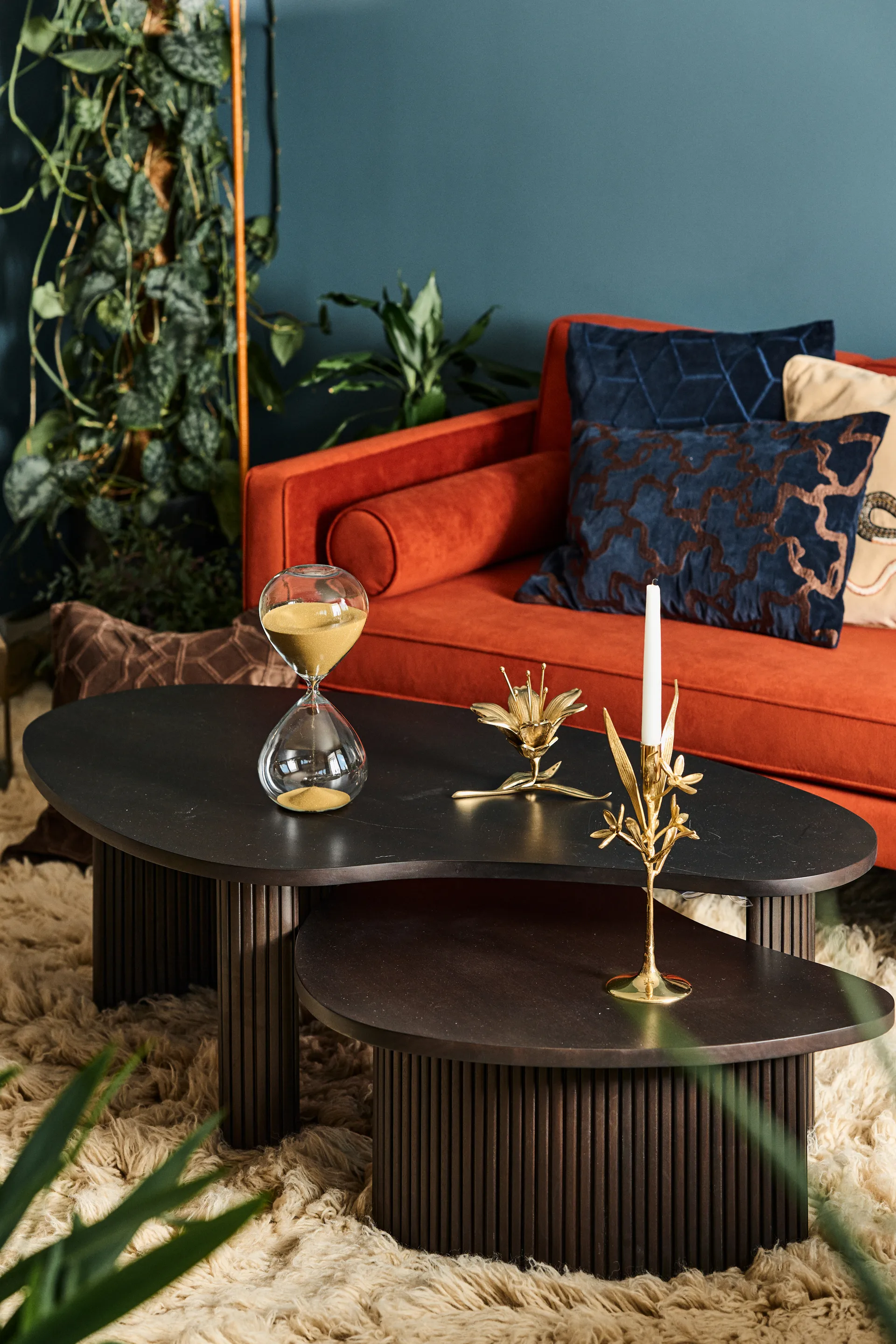 Bergamot lysestage 31 cm, Guld POLSPOTTEN