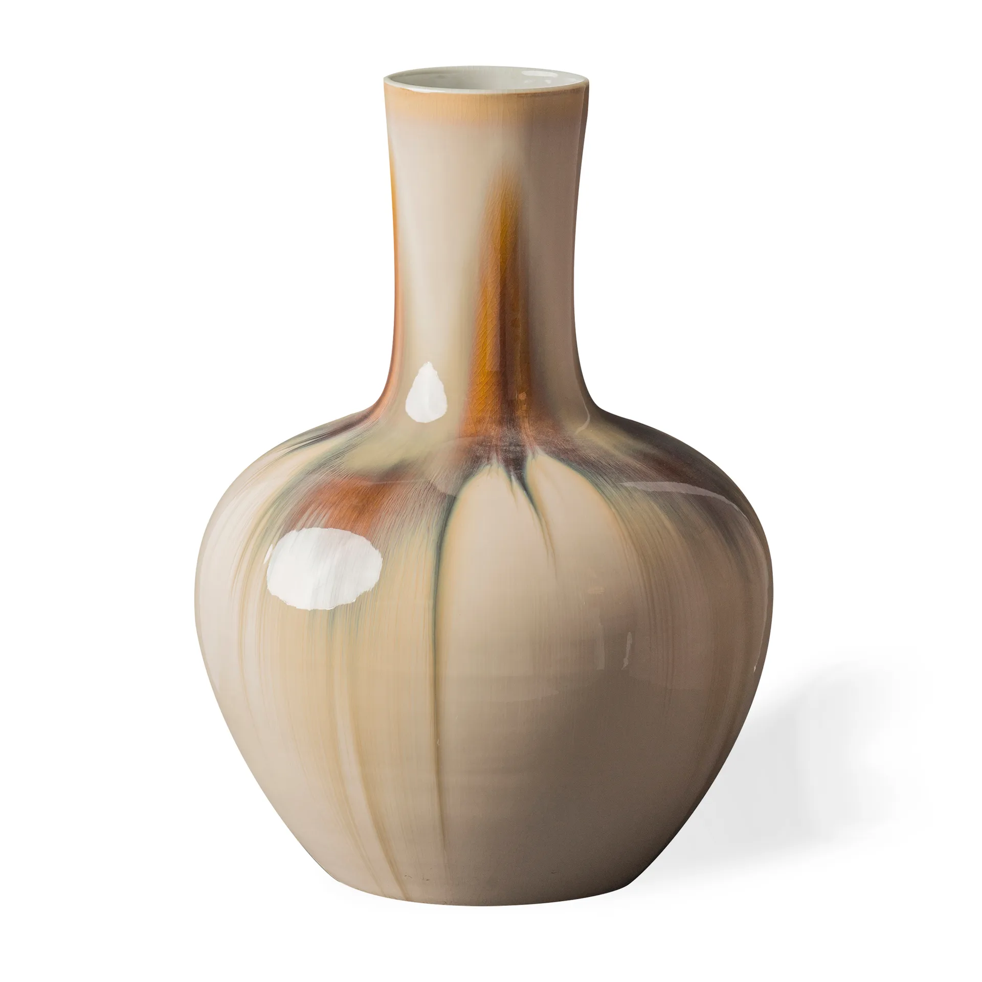 Crazy Ball vase 50 cm, Beige/Brun POLSPOTTEN