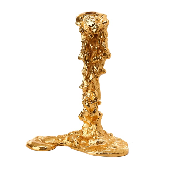 Drip lysestage L 25 cm - Guld - POLSPOTTEN