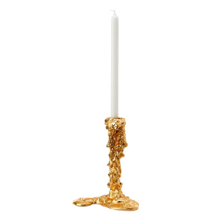 Drip lysestage L 25 cm - Guld - POLSPOTTEN