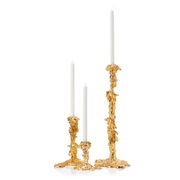 Drip lysestage L 25 cm - Guld - POLSPOTTEN