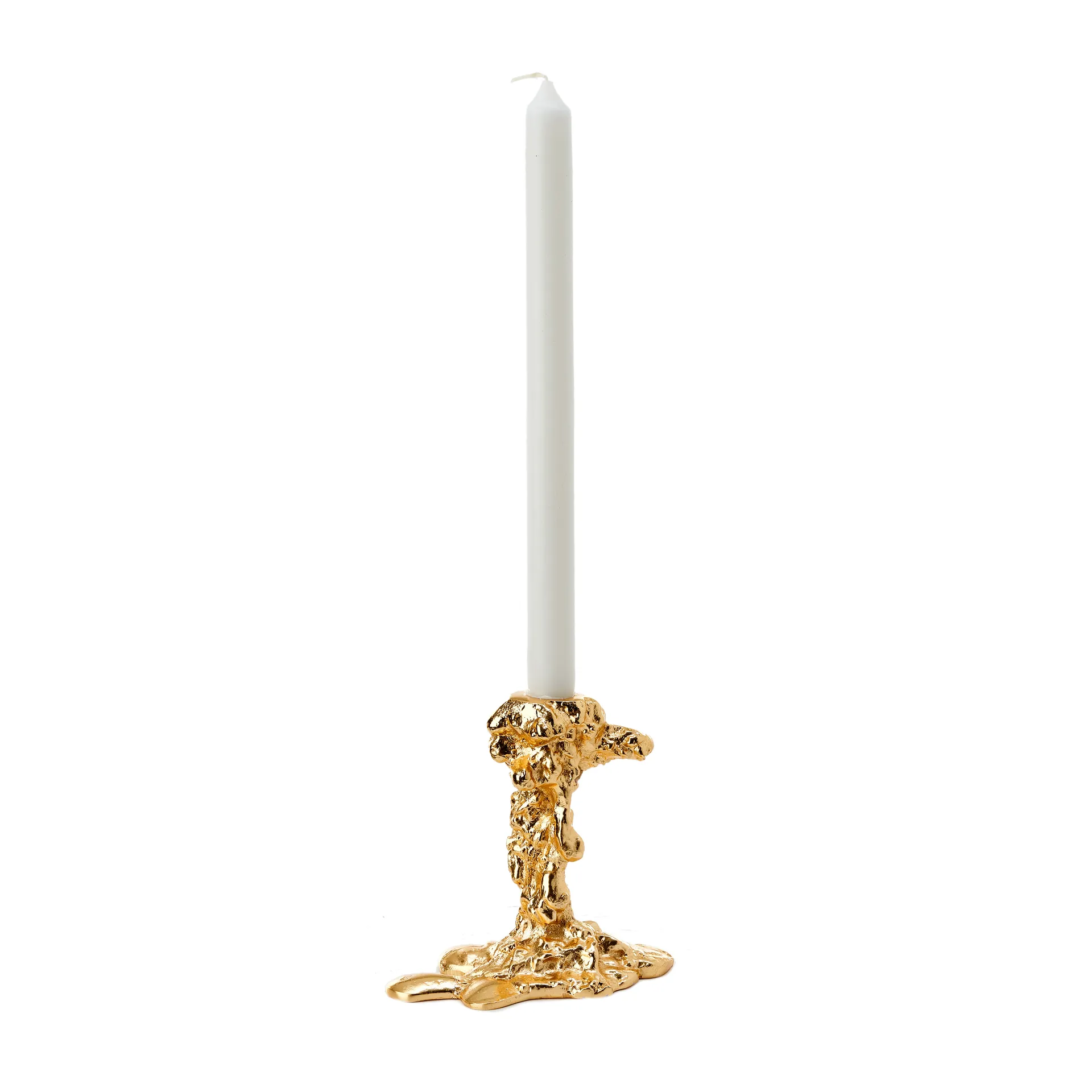 Drip lysestage S 14 cm, Guld POLSPOTTEN