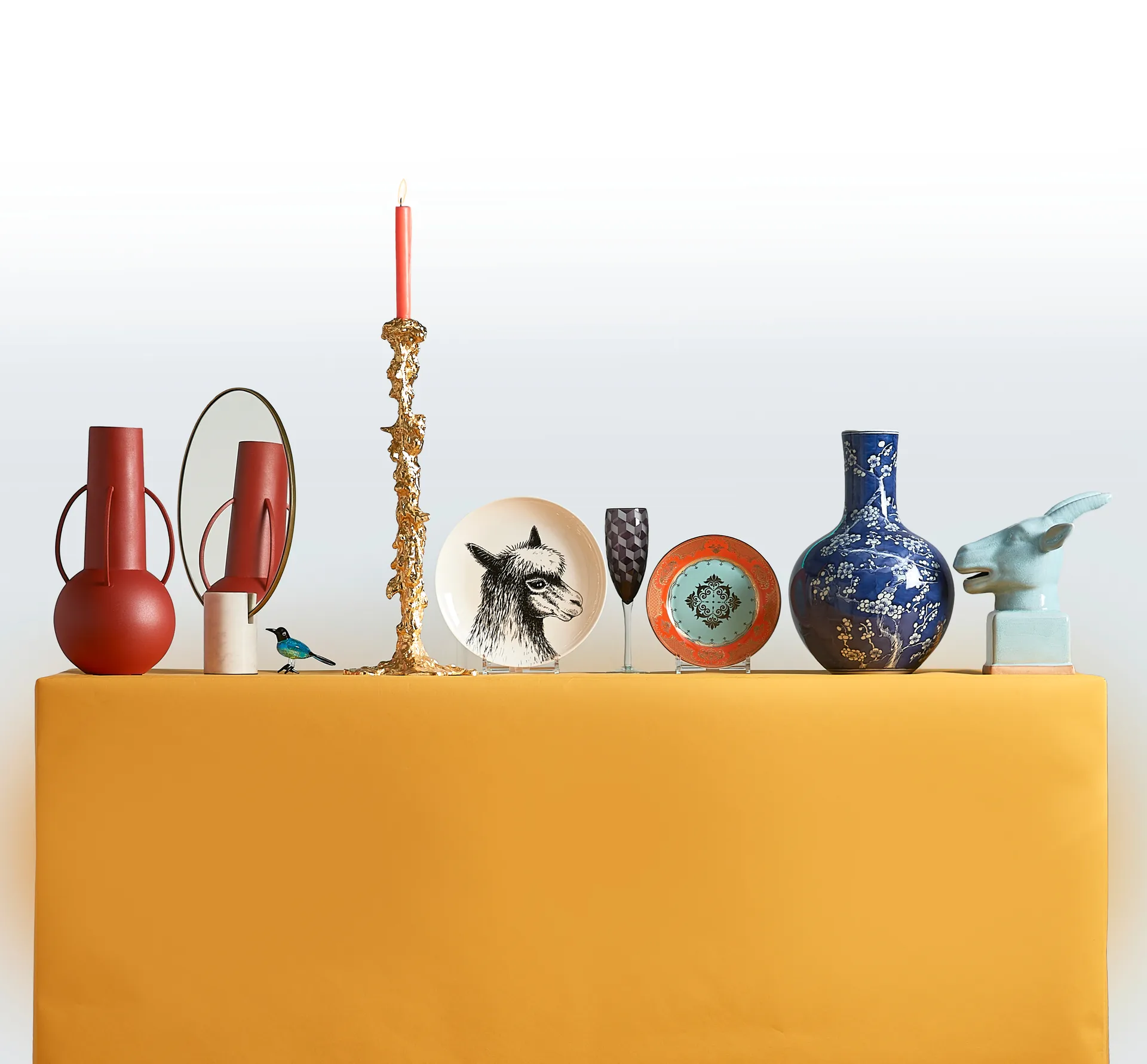 Drip lysestage XXL 50 cm, Guld POLSPOTTEN