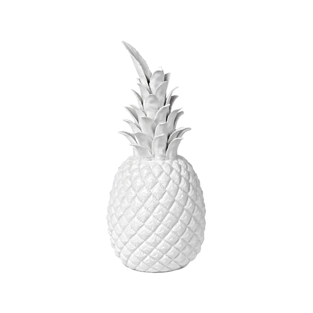 Pineapple dekorationsfigur 32 cm, Hvid POLSPOTTEN