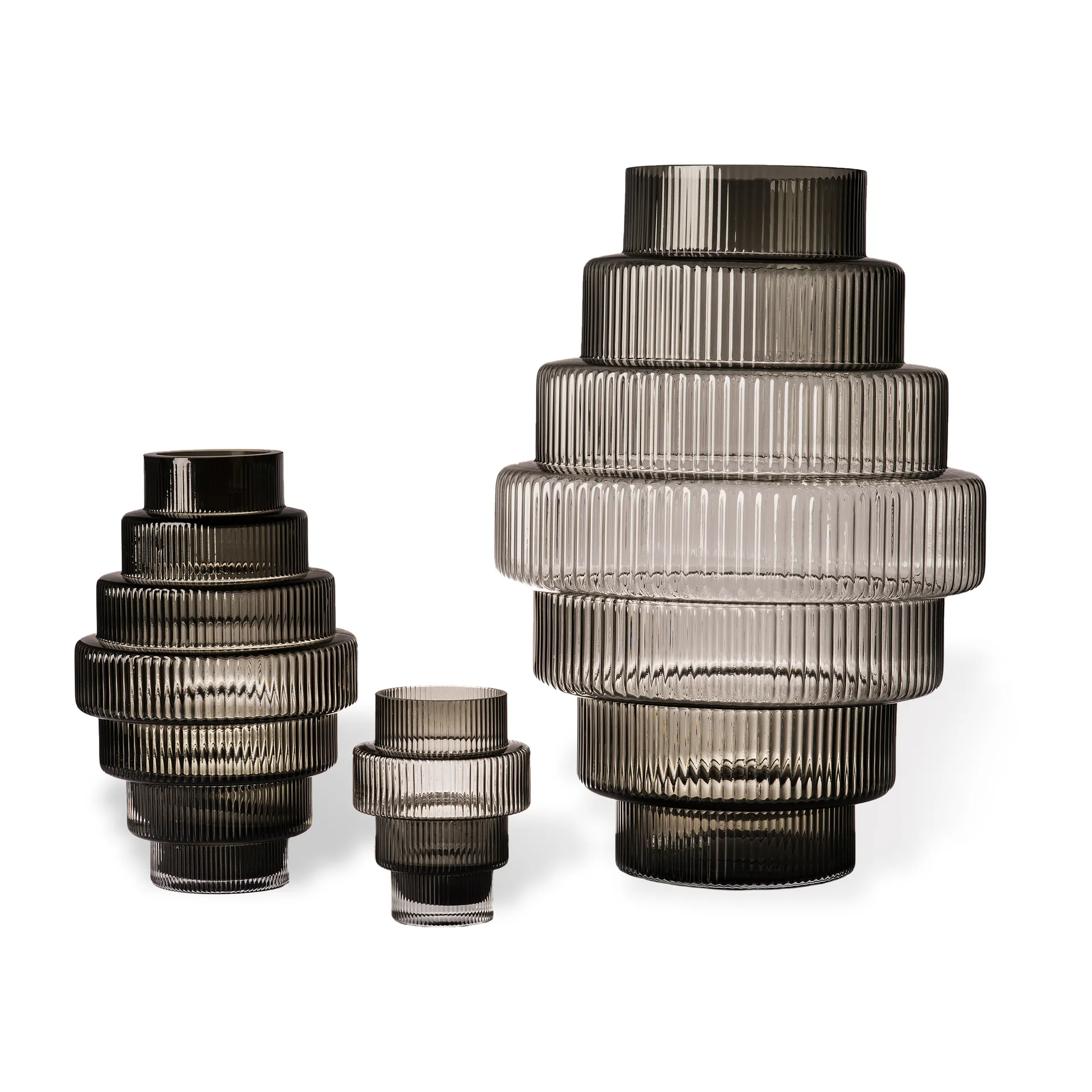 Steps fyrfadsstage Ø12 cm, Dark grey POLSPOTTEN