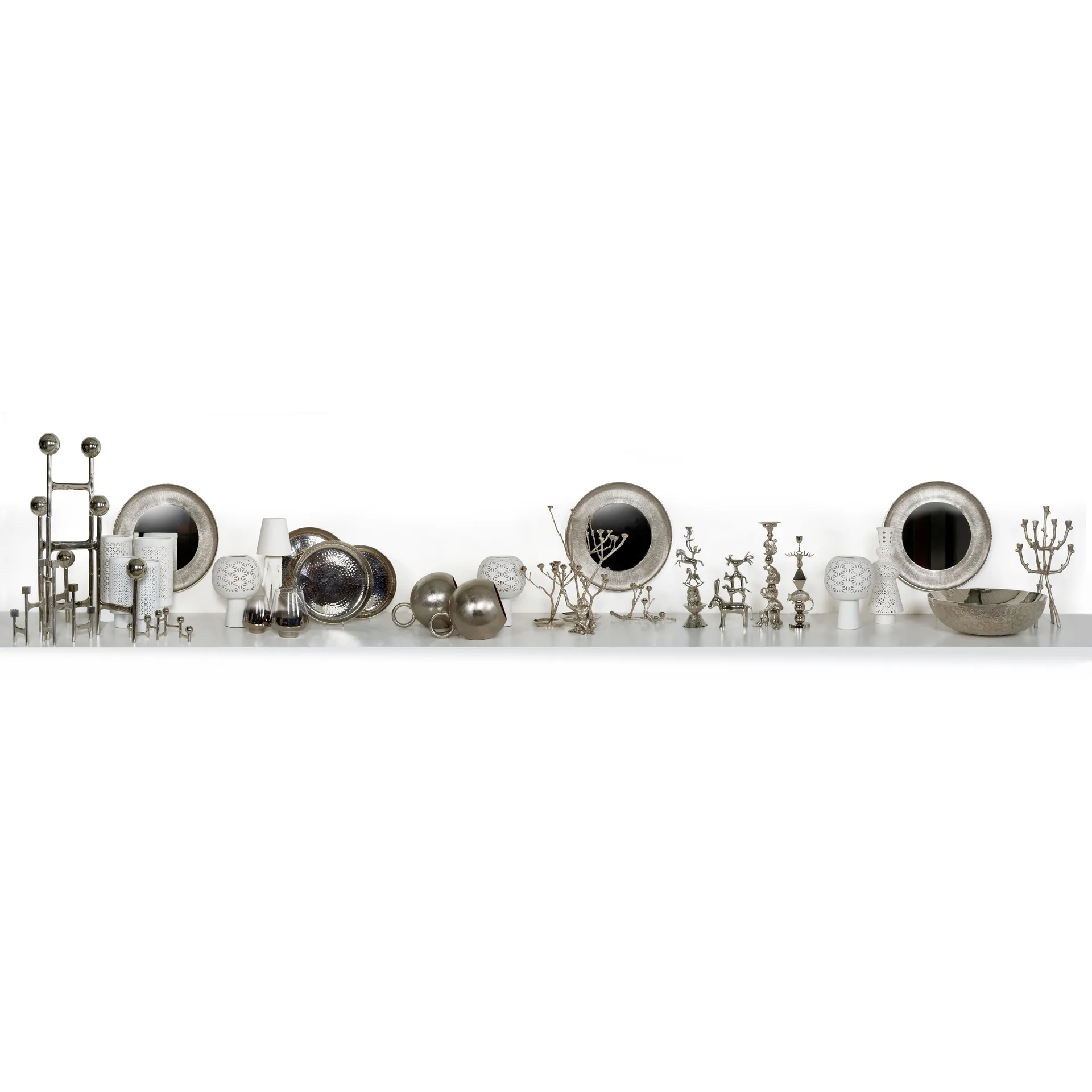 Twiggy egern lysestage 30 cm, Sølv POLSPOTTEN