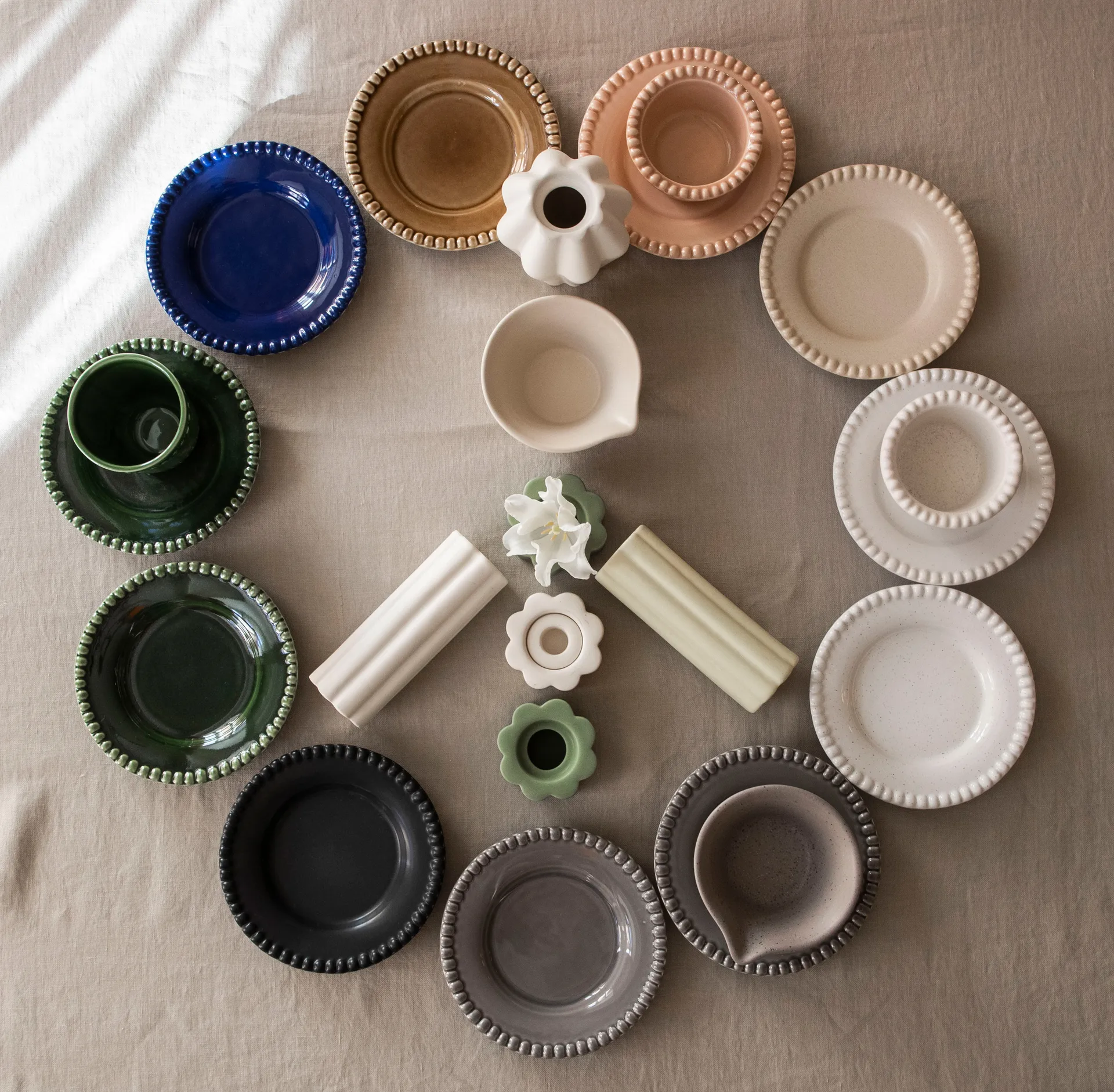 Birgit vase/fyrfadsstage 14 cm, Shell PotteryJo