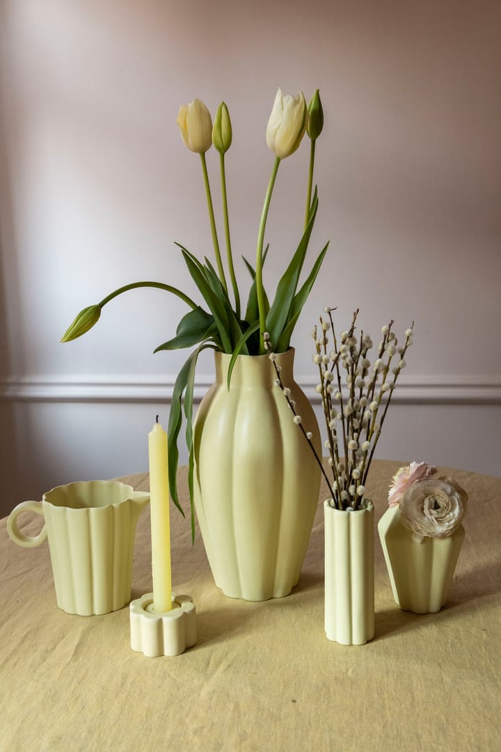 Birgit vase/fyrfadsstage 17 cm - Pale Yellow - PotteryJo