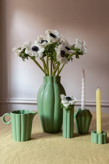 Birgit vase/fyrfadsstage 5 cm - Olive - PotteryJo