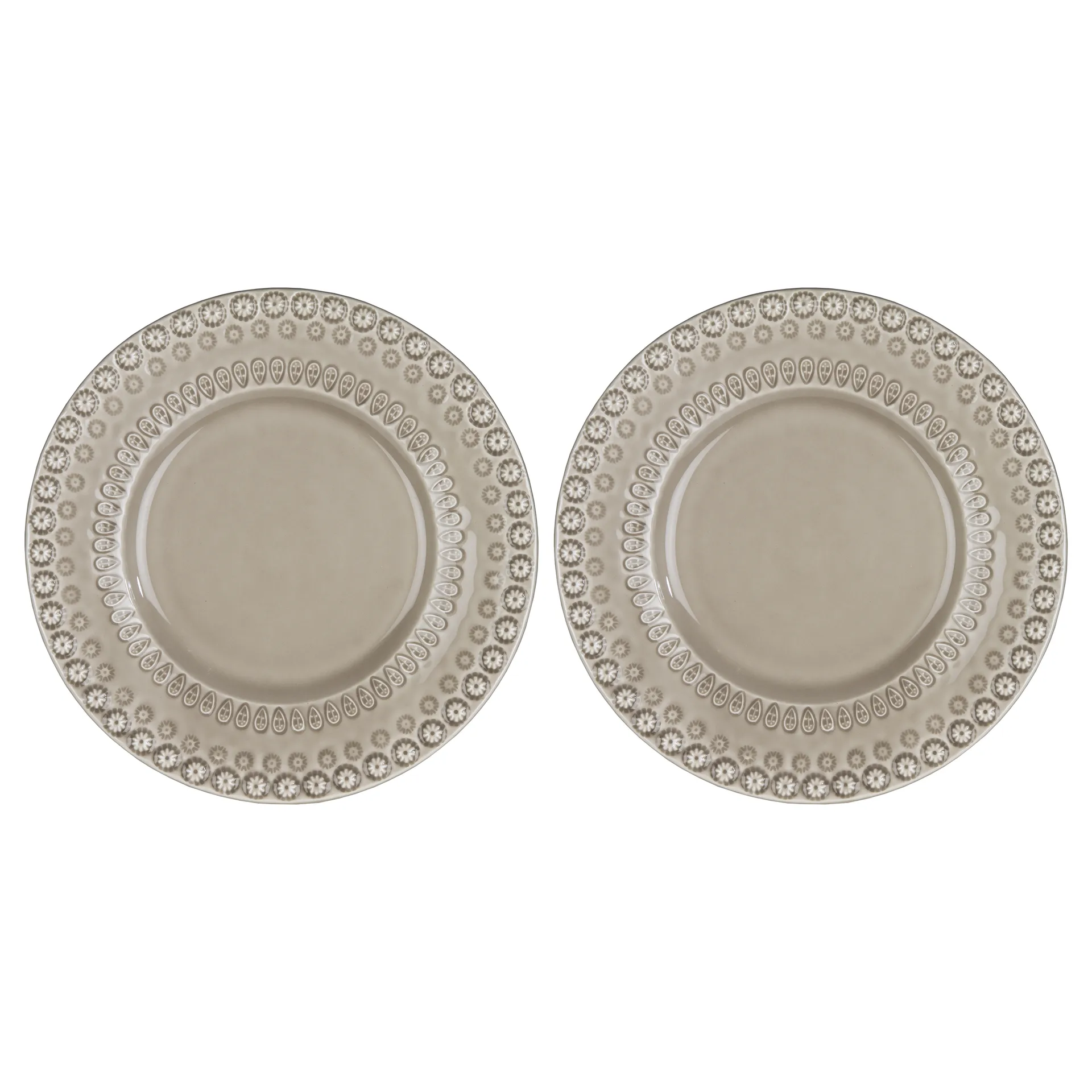 Daisy desserttallerken Ø22 cm 2-pak, Greige (beige) PotteryJo
