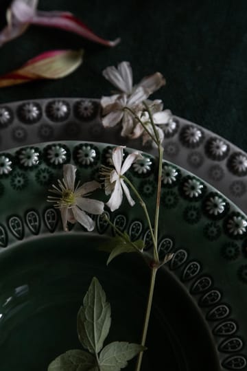 Daisy dyb tallerken Ø21 cm 2-pak - Forest (mørkegrøn) - PotteryJo