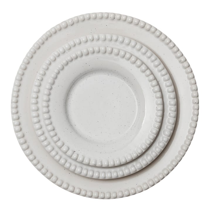 Daria tallerken Ø28 cm 2-pak - Cotton white shiny - PotteryJo