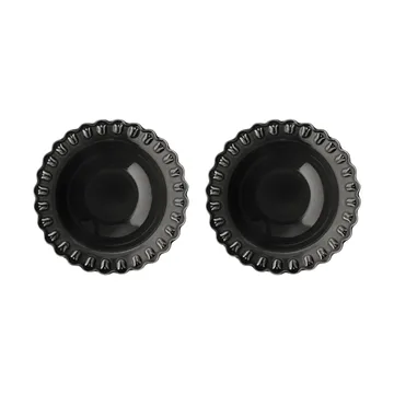 Tulipa dyb tallerken Ø23 cm 2-pak - Almost black - PotteryJo