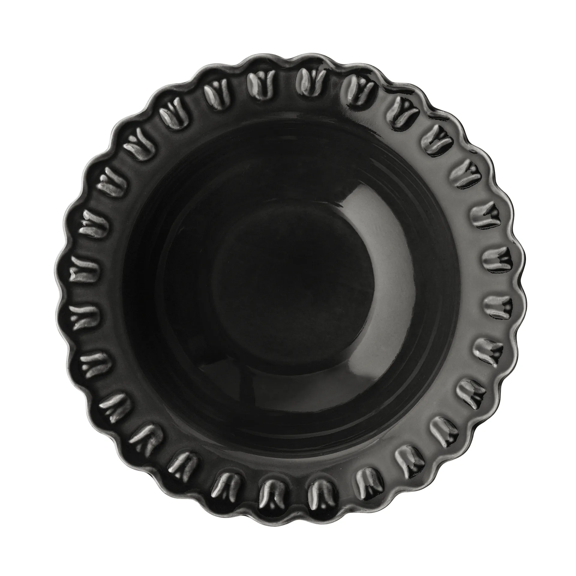 Tulipa serveringsskål large Ø30 cm, Almost black PotteryJo