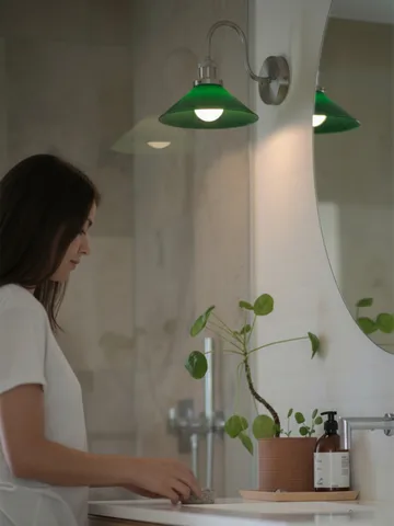 August væglampe - Grøn-krom - PR Home