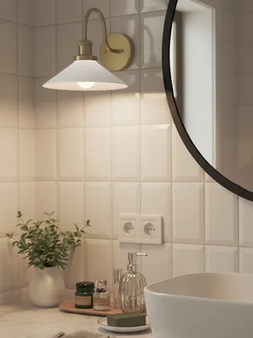 August væglampe - Opal-messing - PR Home