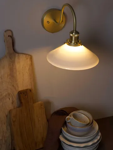 August væglampe - Opal-messing - PR Home