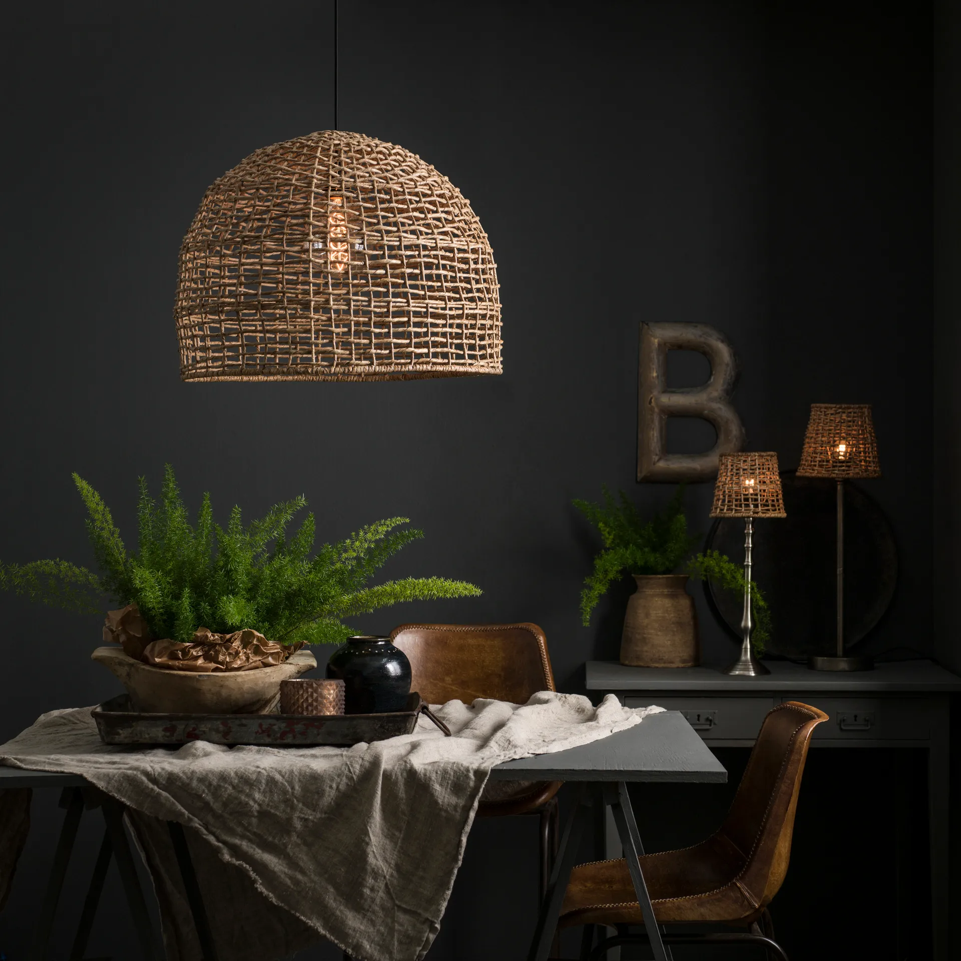 Cebu loftslampe, Natur, Ø57 cm PR Home