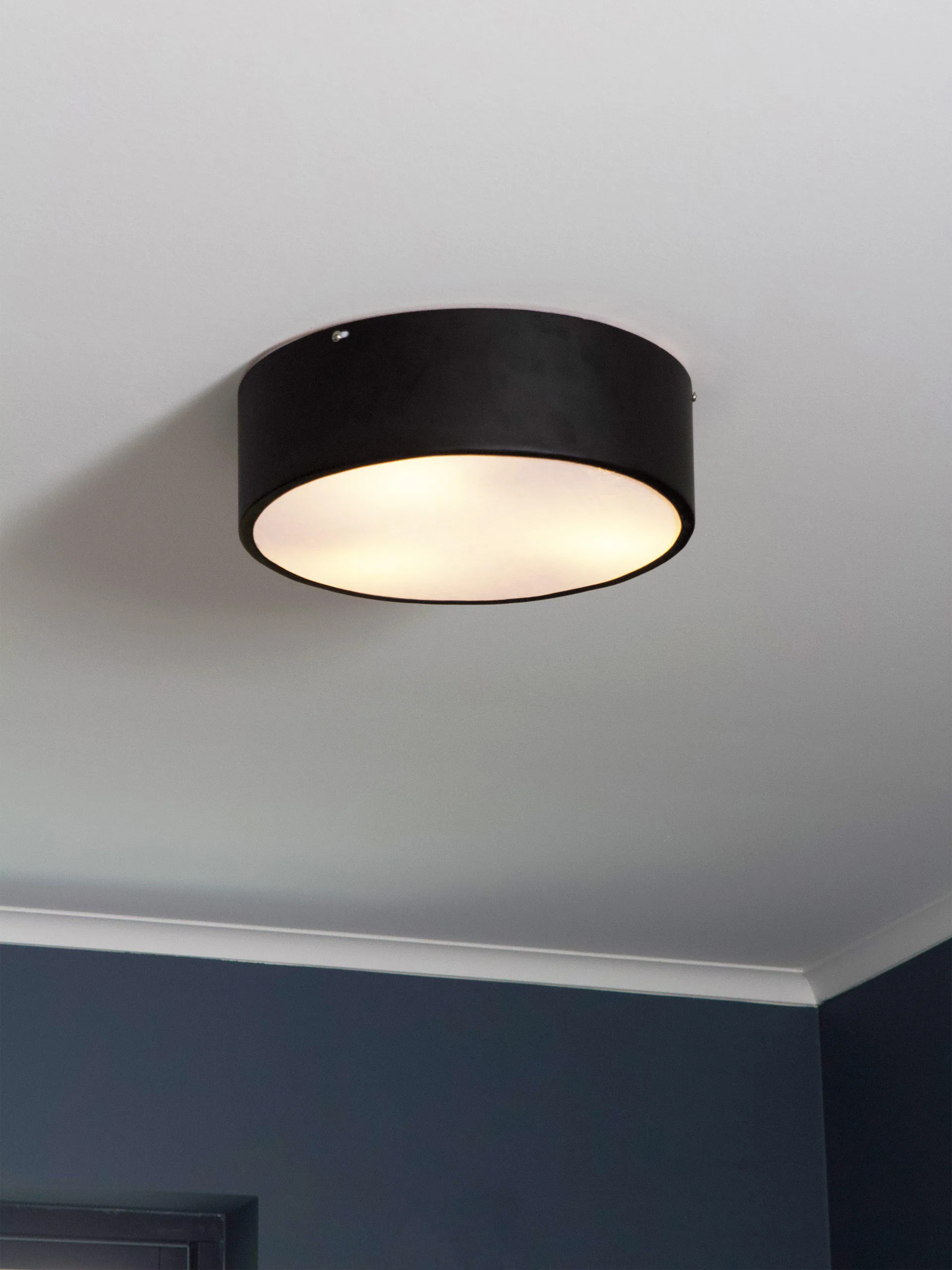 Colmar plafond, Sort, Ø41 x 13 cm PR Home