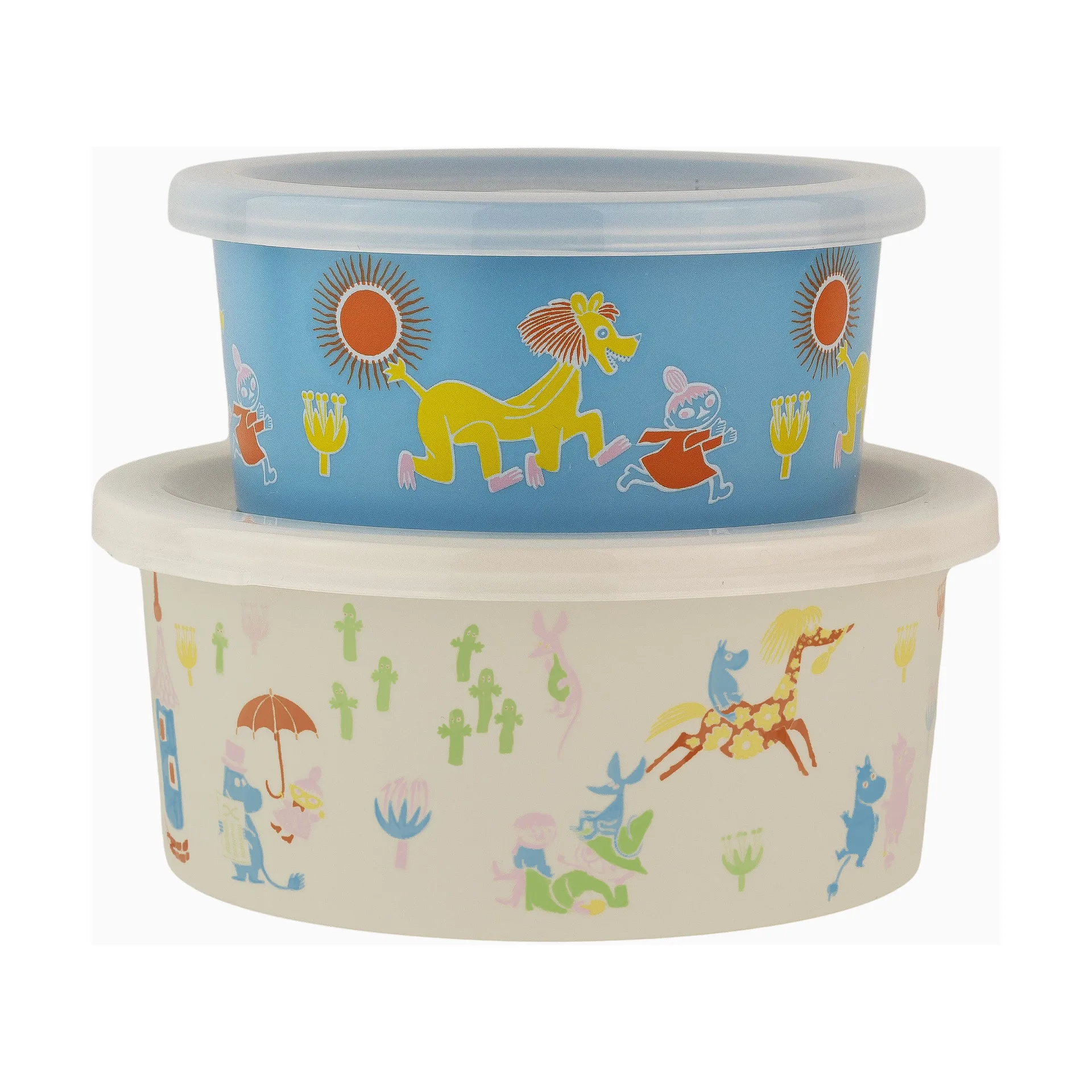 Mumi 80 snackbox 2 dele, Beige-blå Rätt Start