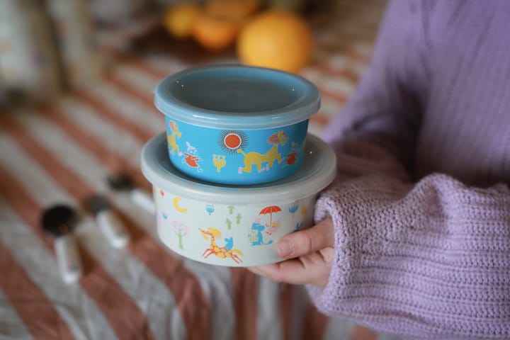 Mumi 80 snackbox 2 dele, Beige-blå Rätt Start