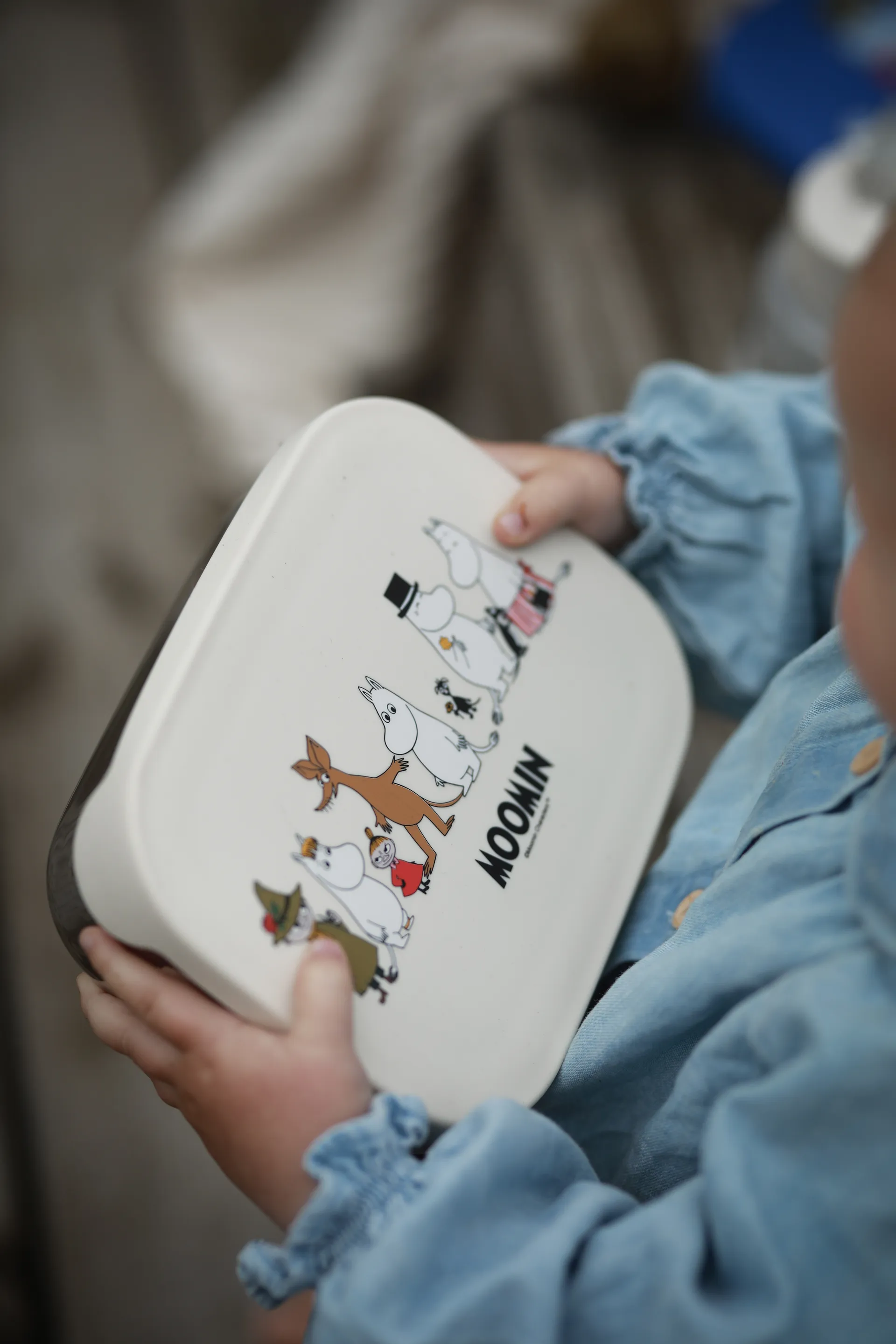 Mumi Familie madkasse metal 13x17 cm, Beige Rätt Start