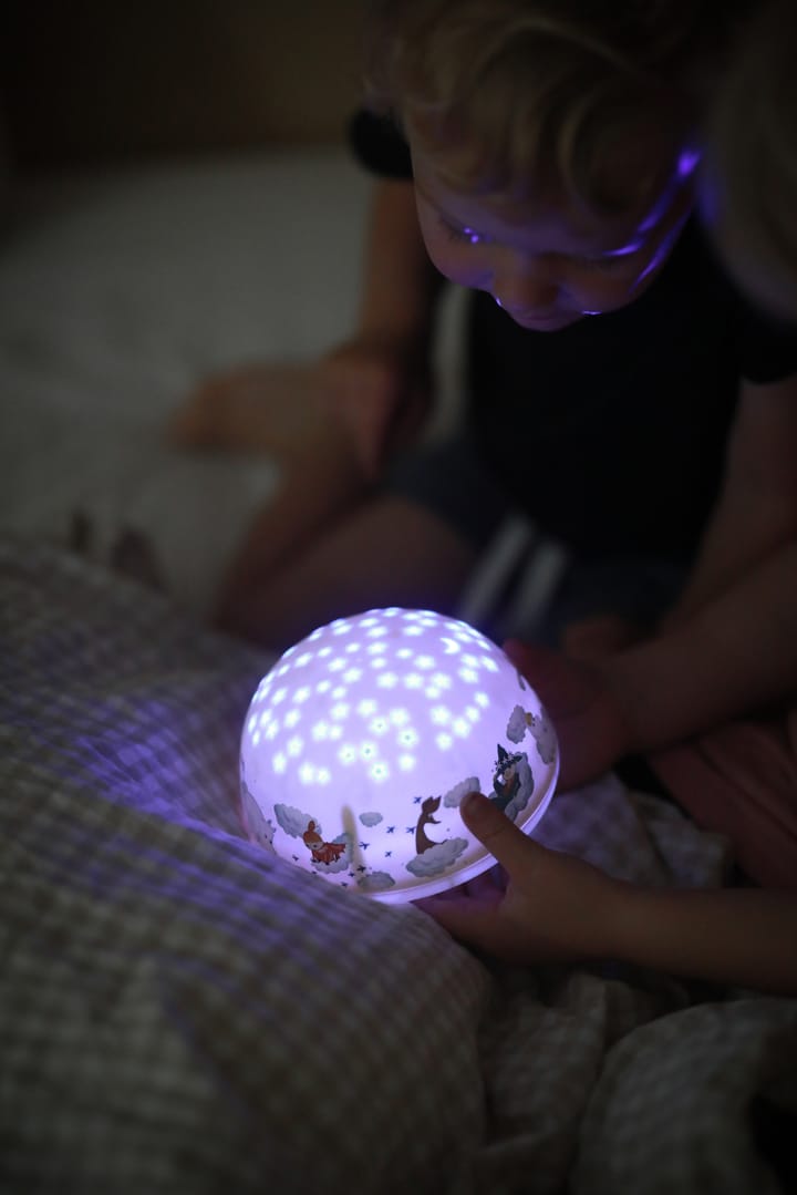 Mumi natlampe med stjernehimmel og musik, Gul Rätt Start