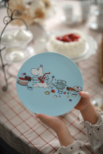 Mumi Picnic flad tallerken Ø19,5 cm - Lyseblå - Rätt Start