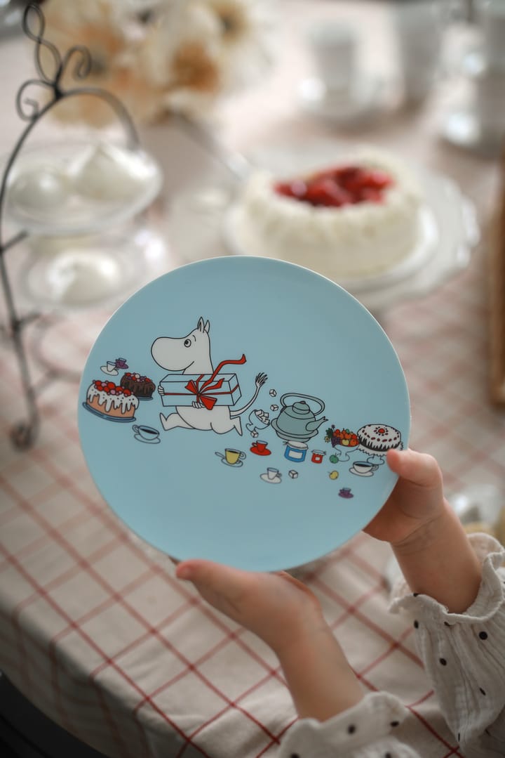 Mumi Picnic flad tallerken Ø19,5 cm, Lyseblå Rätt Start