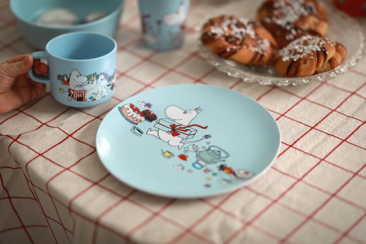 Mumi Picnic flad tallerken Ø19,5 cm, Lyseblå Rätt Start