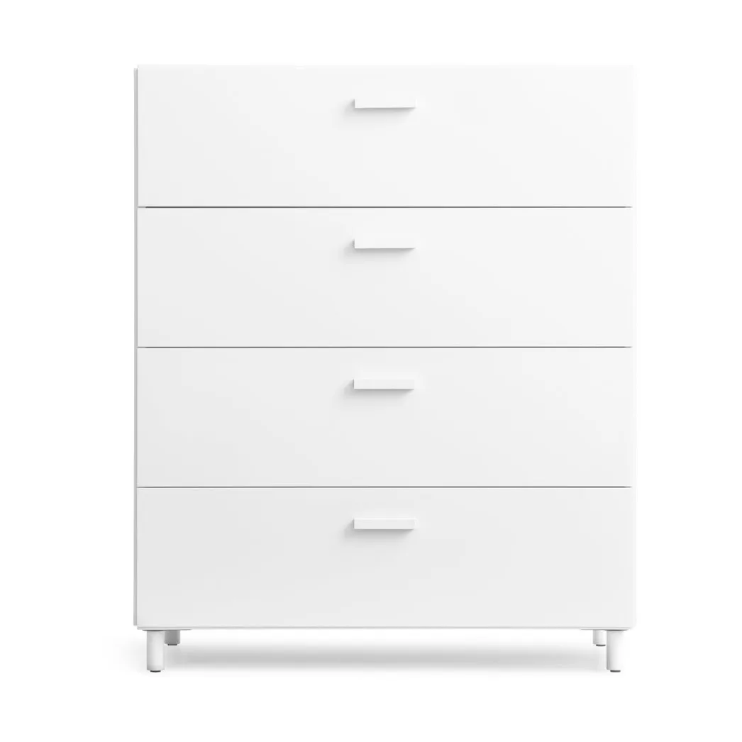 Relief bred kommode med ben 82x92,2 cm hvid,  Relief