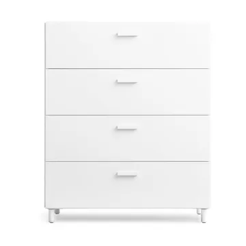Relief bred kommode med ben 82x92,2 cm hvid - Relief