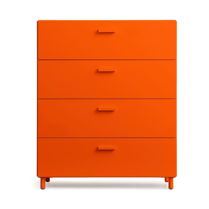 Relief bred kommode med ben 82x92,2 cm orange - undefined - Relief