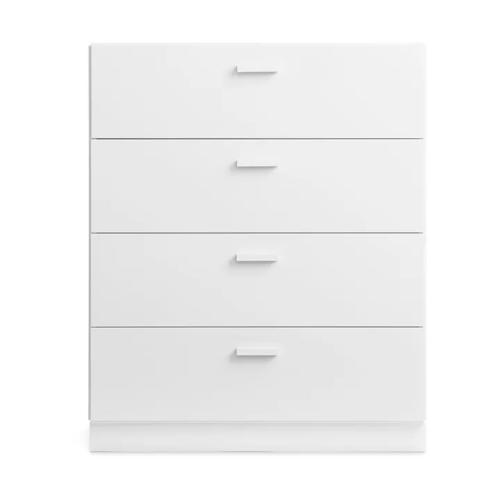 Relief bred kommode med sokkel 82x92,2 cm hvid - Relief