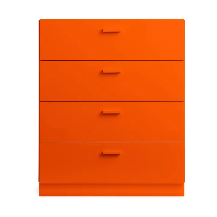 Relief bred kommode med sokkel 82x92,2 cm orange - Relief